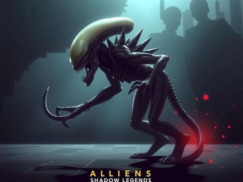 RAID Shadow Legends Xenomorph Alien Event Screenshot showing alien champions battling in the Teleria arena