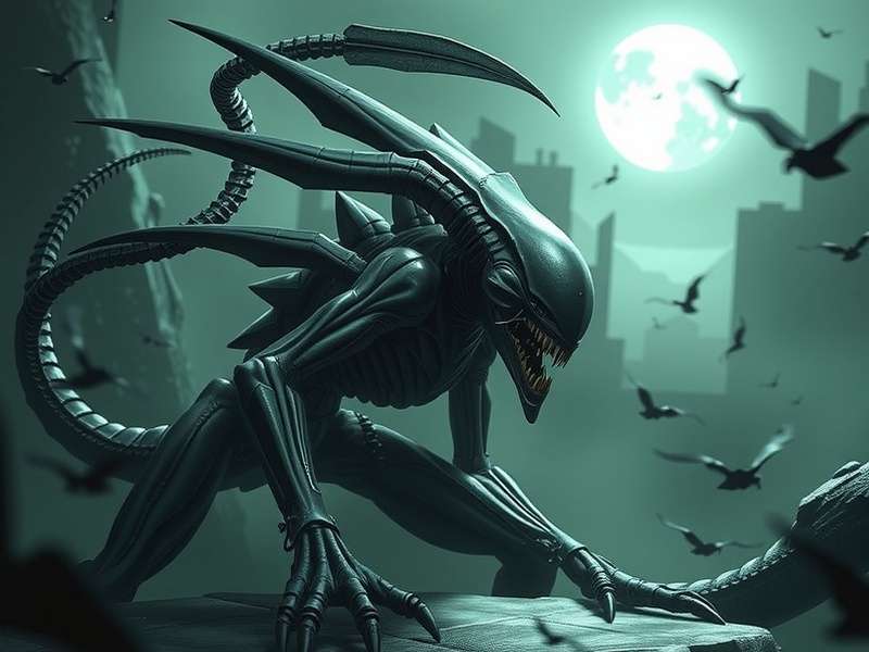 RAID Shadow Legends Xenomorph Queen artwork showing alien champion design
