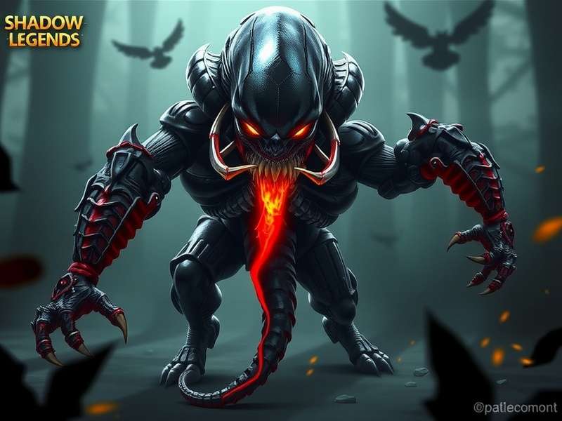 Raid Shadow Legends Xenomorph Champion Artwork - Alien Creature Design