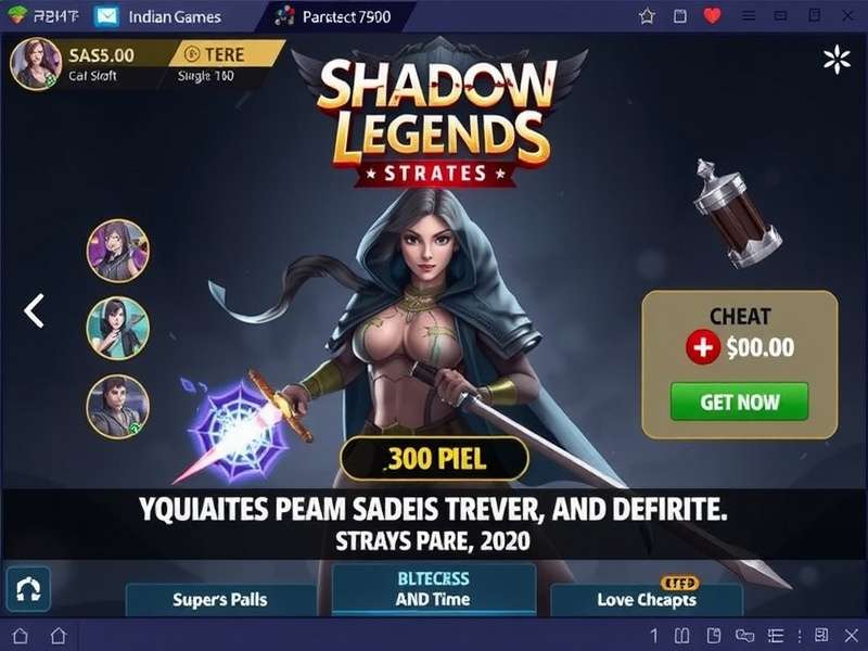 Raid Shadow Legends PC gameplay with cheat menu interface