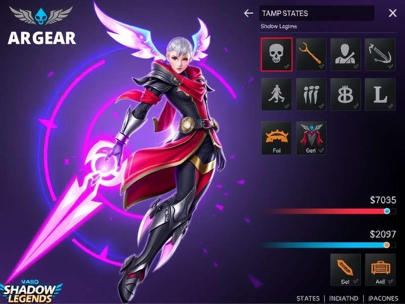 RAID Shadow Legends gear optimization interface showing stats distribution