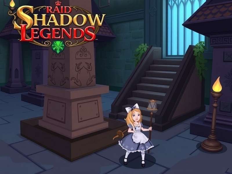 Alice Dark Sorceress RAID Shadow Legends Champion Art