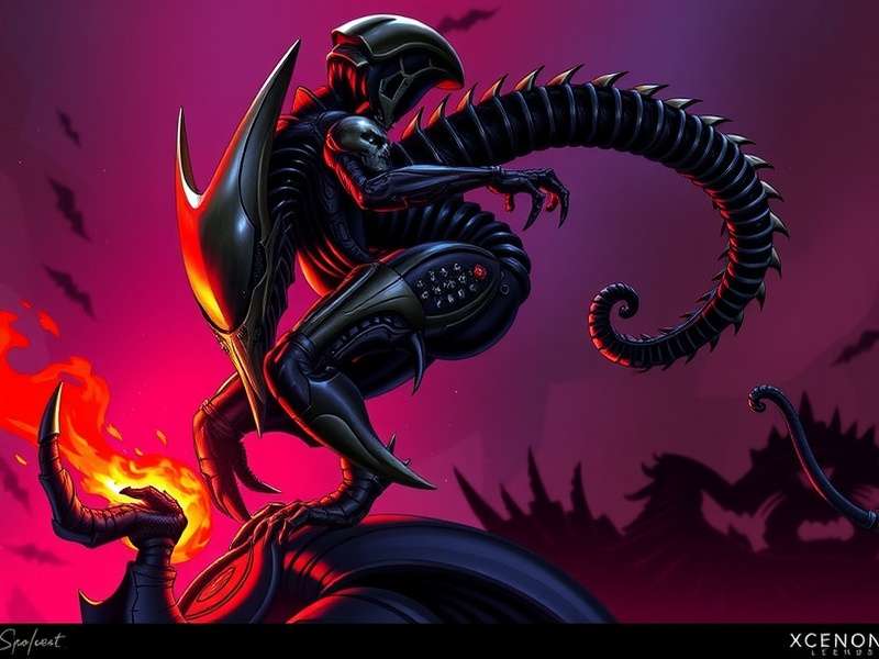 Xenomorph champion artwork from RAID Shadow Legends showcasing alien design and abilities
