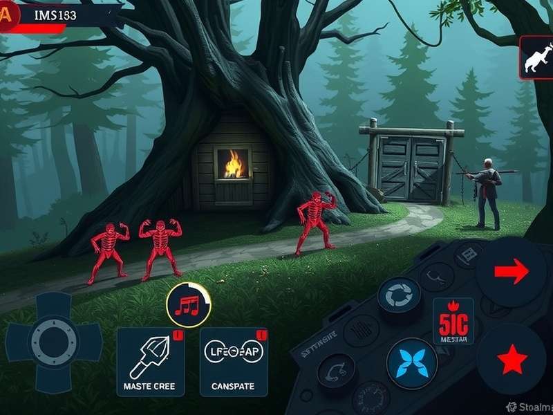 Mystical dark forest environment in RAID Shadow Legends Grim Forest stage