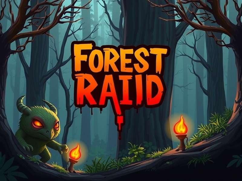 Mystical dark forest environment reminiscent of RAID Shadow Legends' Grim Forest