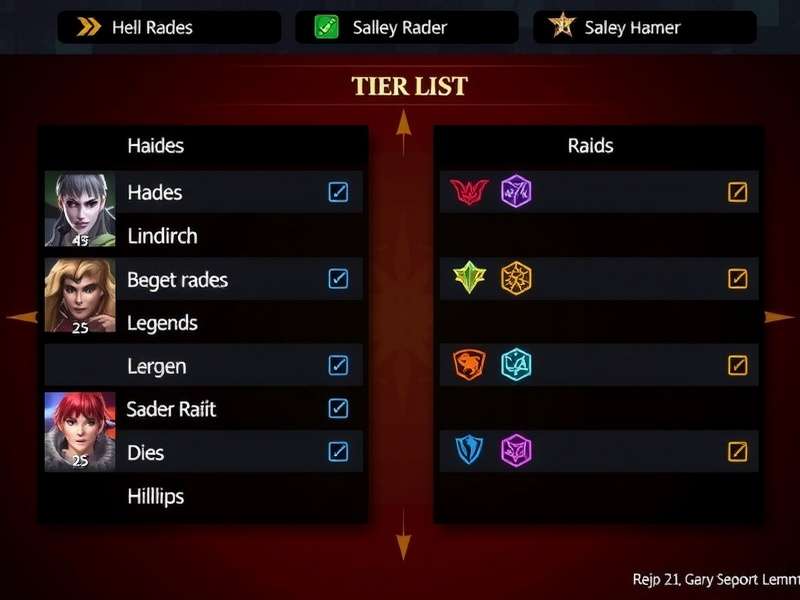 Hell Hades RAID Shadow Legends Tier List Visual Banner showing top legendary champions