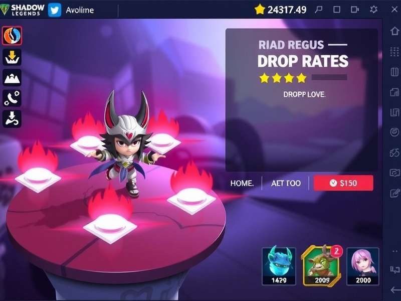 RAID Shadow Legends Drop Rates Infographic showing shard, artifact, and champion drop percentages