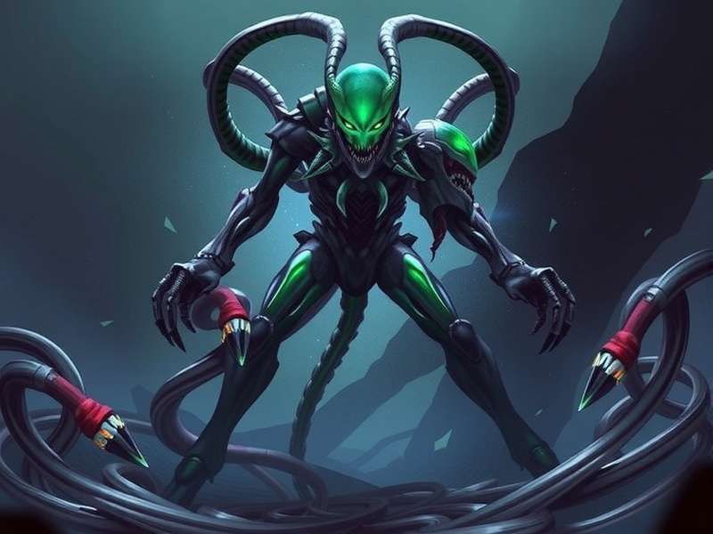 Raid Xenomorph champion full art showing alien design and menacing pose