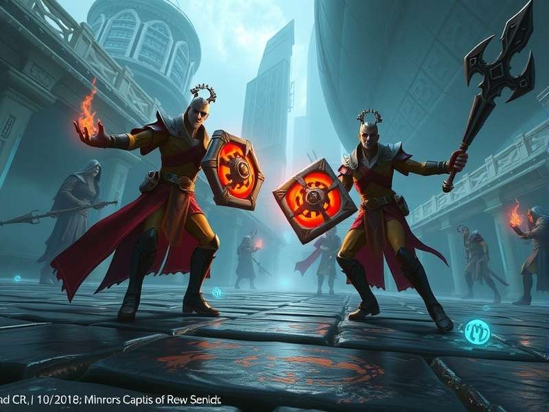 Epic battle scene from RAID: Shadow Legends showcasing champions in action