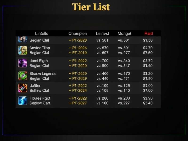 Raid Shadow Legends Champion Tier List – India Edition with exclusive rankings and meta analysis