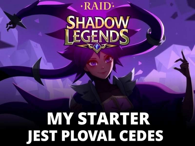 Raid Shadow Legends Best Starter Promo Code banner with champions and rewards