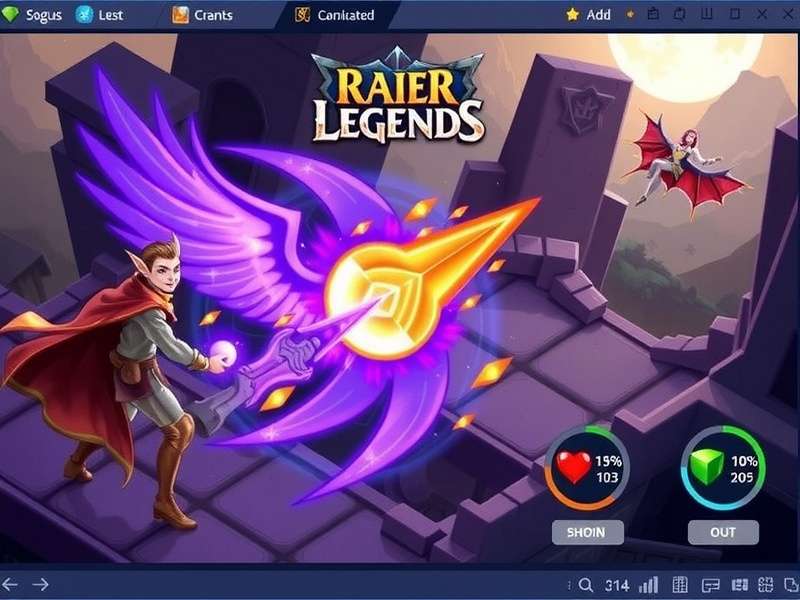 RAID Shadow Legends gameplay on PC with auto clicker overlay tools and automation interface